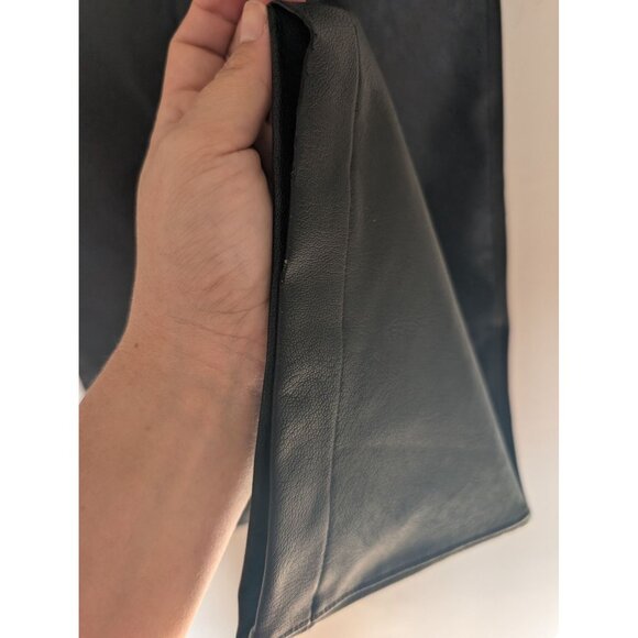 Spanx Faux Leather Flare Pants XS Black High-Rise Stretch Waistband - Picture 3 of 5